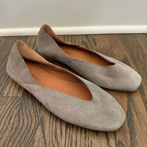Lucky Brand Alba gray leather flats size 6
